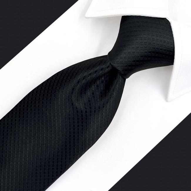 Shlax & Wing C28 Silk Black Solid Mens Necktie Fashion Wedding Acceossories Hanky Brand New Extra Long Size Ties For Male