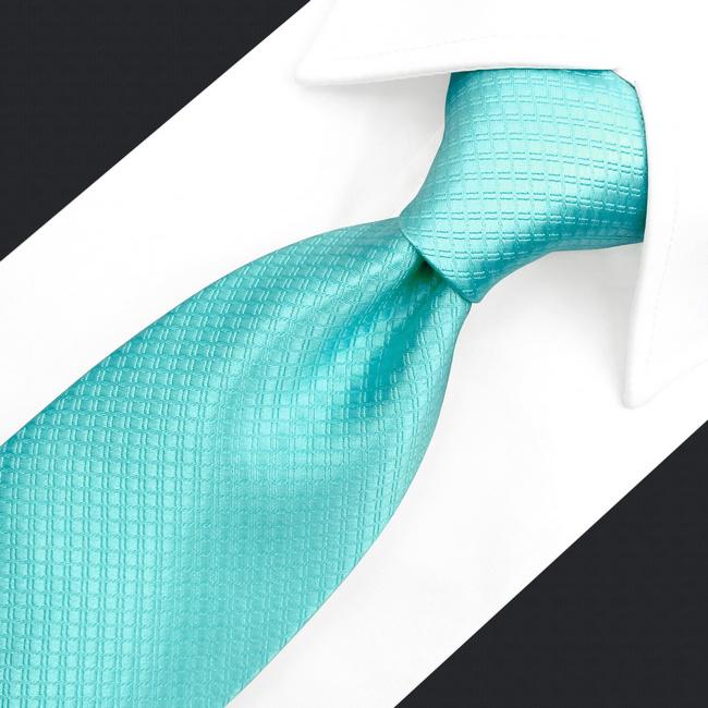 Shlax & Wing C34 Aqua Solid Silk Mens Necktie Classic Brand New Extra Long Size Fashion Wedding Acceossories Hanky