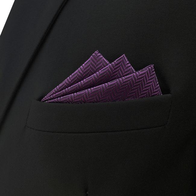 Shlax & Wing CH11 Purple Solid Silk Mens Pocket Square Wedding Classic Handkerchief Dress Accessory Hanky