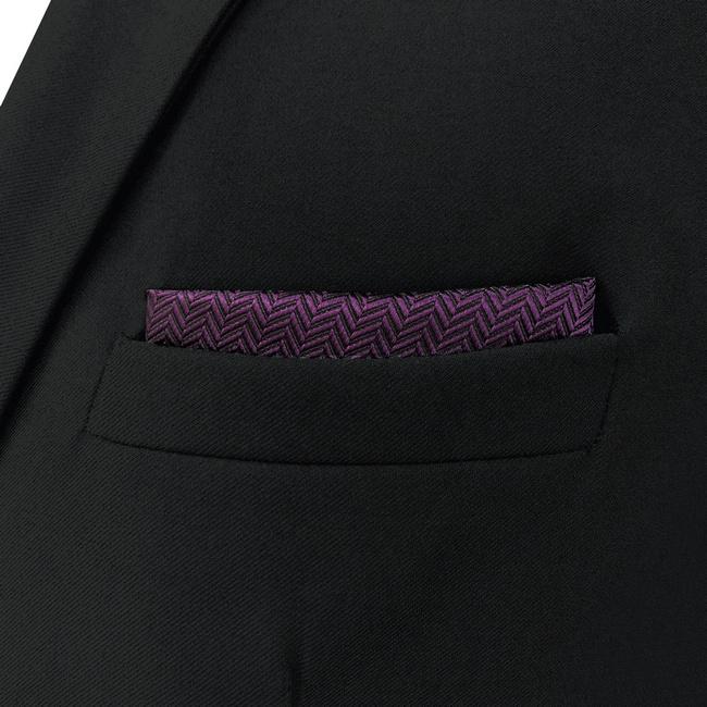 Shlax & Wing CH11 Purple Solid Silk Mens Pocket Square Wedding Classic Handkerchief Dress Accessory Hanky