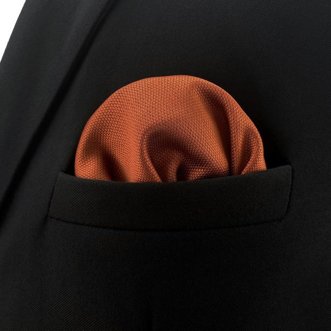 Shlax & Wing CH16 Solid Orange Silk Mens Pocket Square Fashion Wedding Acceossories Hanky Brand New Handkerchief