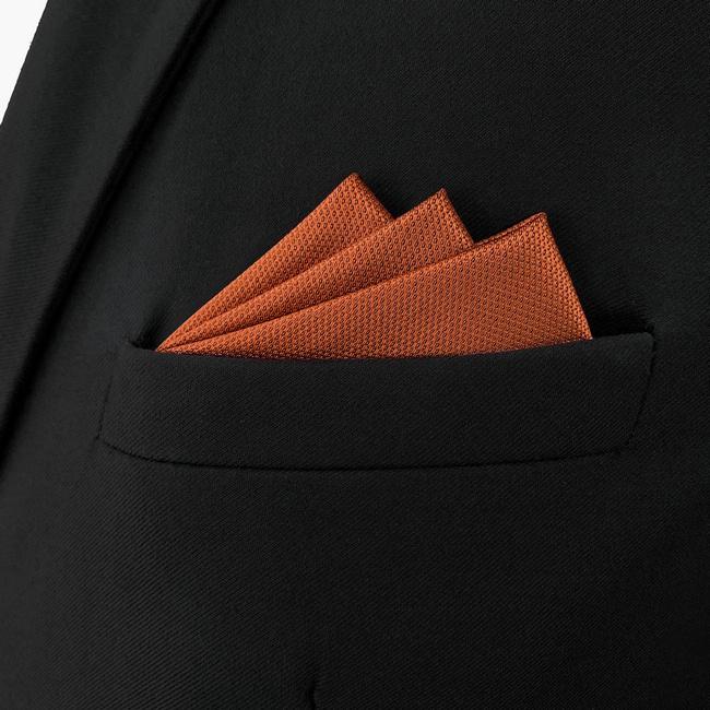 Shlax & Wing CH16 Solid Orange Silk Mens Pocket Square Fashion Wedding Acceossories Hanky Brand New Handkerchief