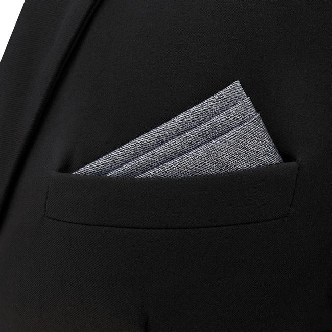 Shlax & Wing CH20 Gray Solid Silk Mens Pocket Square Fashion Wedding Acceossories Hanky Brand New Handkerchief