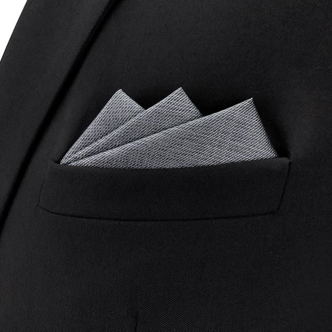 Shlax & Wing CH20 Gray Solid Silk Mens Pocket Square Fashion Wedding Acceossories Hanky Brand New Handkerchief