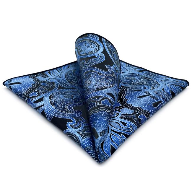 shlax & wing CH23 Blue Black Paisley Silk Mens Pocket Square Fashion Classic Hanky Dress Acceossories Handkerchief shlax & wing CH23 Blue Black Paisley Silk Mens Pocket Square Fashion Classic Hanky Dress Acceossories Handkerchief