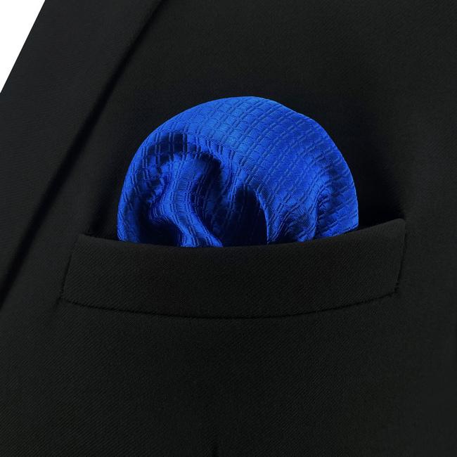 Shlax & Wing CH32 Blue Solid Silk Mens Pocket Square Classic Brand New Handkerchief Fashion Wedding Acceossories Hanky