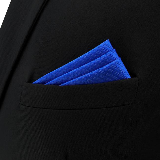 Shlax & Wing CH32 Blue Solid Silk Mens Pocket Square Classic Brand New Handkerchief Fashion Wedding Acceossories Hanky