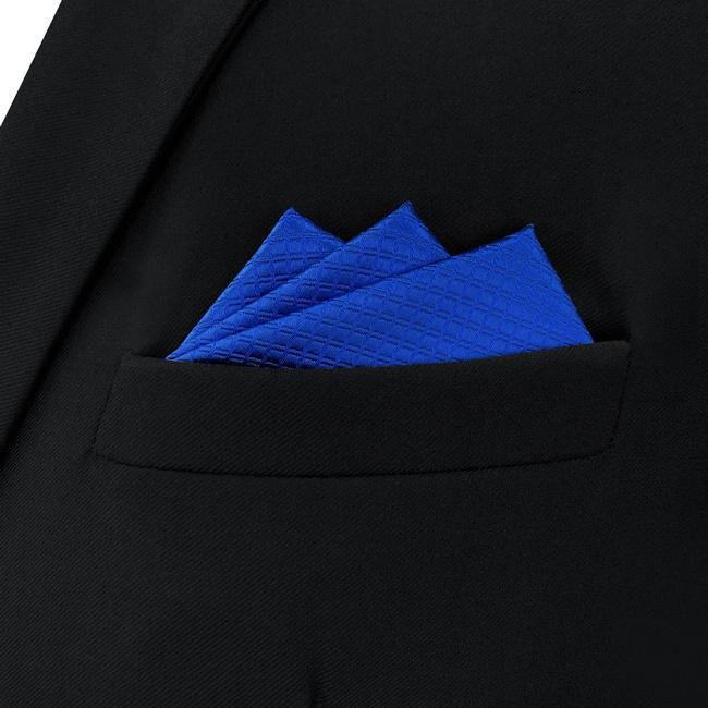 Shlax & Wing CH32 Blue Solid Silk Mens Pocket Square Classic Brand New Handkerchief Fashion Wedding Acceossories Hanky