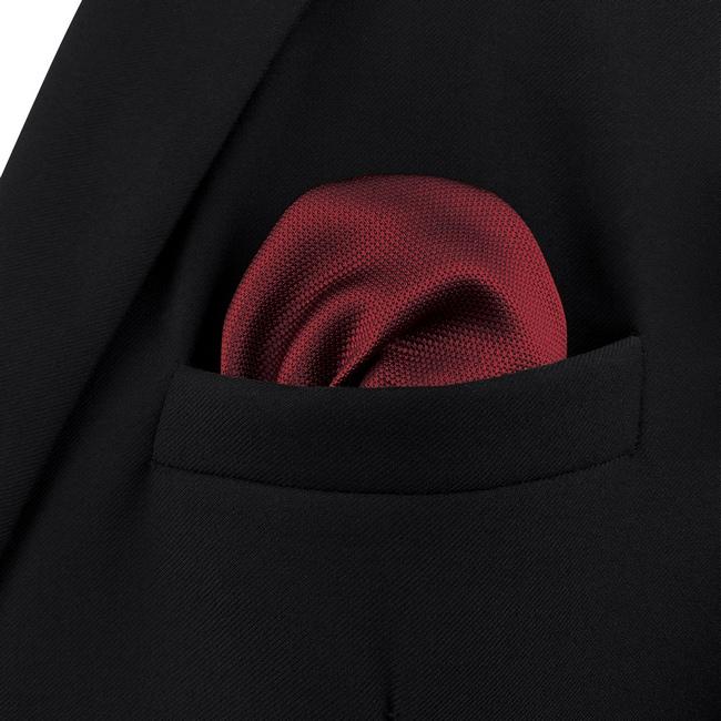 Shlax & Wing CH33 Classic Red Solid Mens Pocket Square Silk Brand New Handkerchief Fashion Wedding Acceossories Hanky