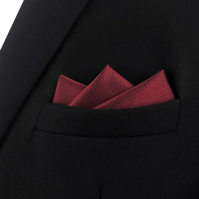 Shlax & Wing CH33 Classic Red Solid Mens Pocket Square Silk Brand New Handkerchief Fashion Wedding Acceossories Hanky