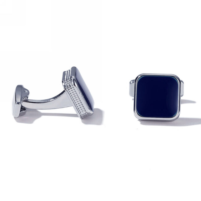 Shlax & Wing Classic Navy Enamel Cufflinks For Men Cuff Links New Business 96