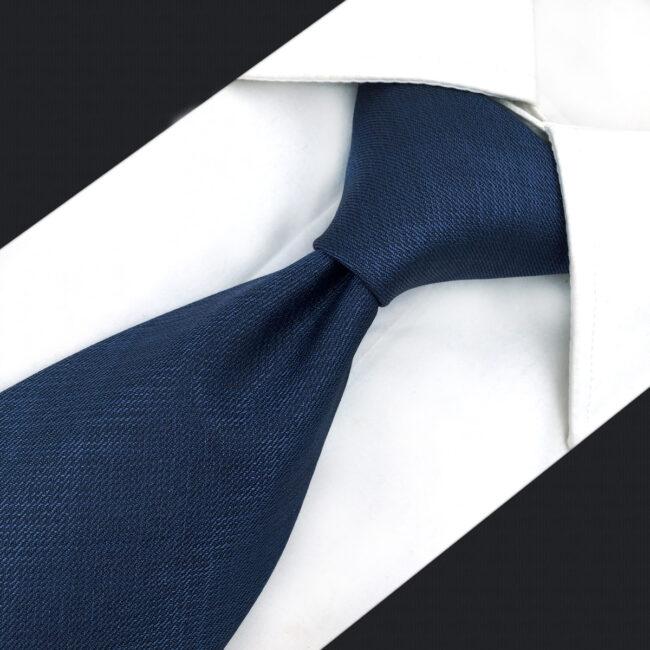 Shlax & Wing D20 Navy Solid Mens Necktie Silk Dress Classic Hanky Ties For Male Wedding Fashion Extra Long Size 63″