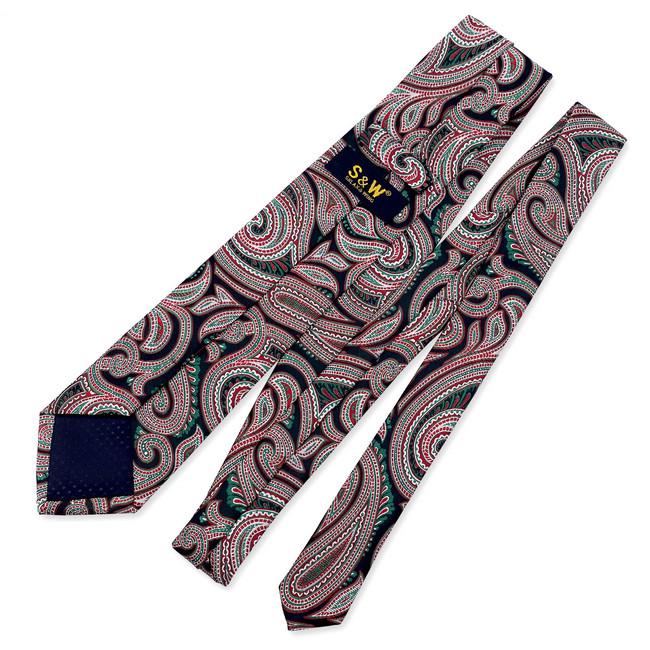 Shlax & Wing D8 Paisley Multicolor Mens Necktie Silk Wedding Classic Extra Long Size 63″ Brand New Fashion Ties For Male Hanky