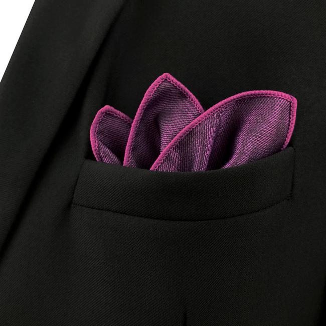 Shlax & Wing DH11 Purple Solid Mens Pocket Square Silk Wedding Fashion Handkerchief Novelty Groom Dress Hanky