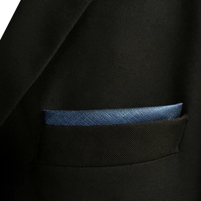 Shlax & Wing DH20 Navy Solid Mens Pocket Square Silk Dress Classic Hanky Wedding Fashion Handkerchief