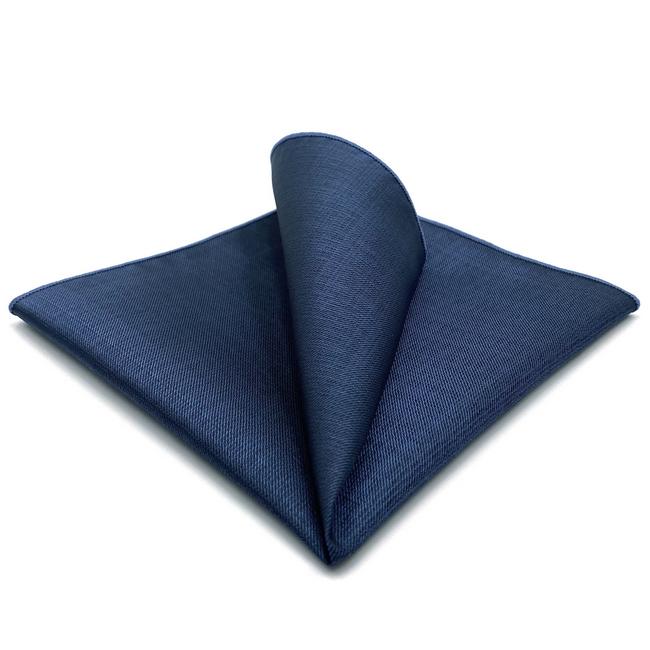 shlax & wing DH20 Navy Solid Mens Pocket Square Silk Dress Classic Hanky Wedding Fashion Handkerchief