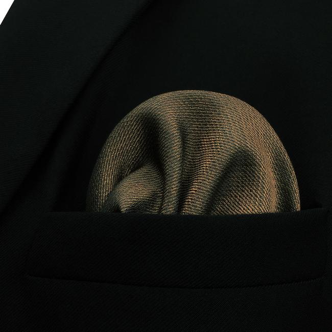 Shlax & Wing DH27 Brown Solid Mens Pocket Square Silk Fashion Dress Handkerchief Classic Brand New Hanky