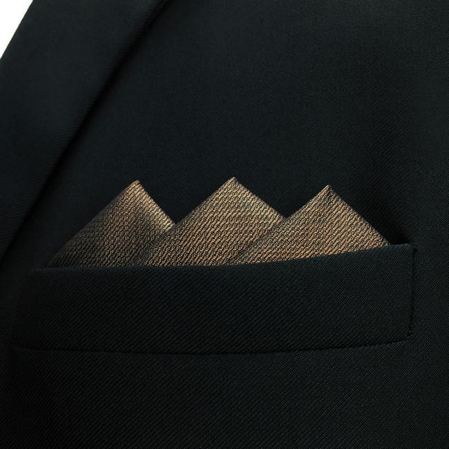 Shlax & Wing DH27 Brown Solid Mens Pocket Square Silk Fashion Dress Handkerchief Classic Brand New Hanky