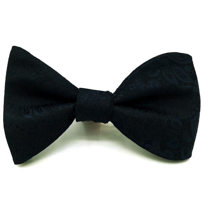 Shlax & Wing E14 Navy Abstract Silk Mens Bowtie Fashion Ajustable Self Bow Tie Pocket Square Set Wedding Hanky