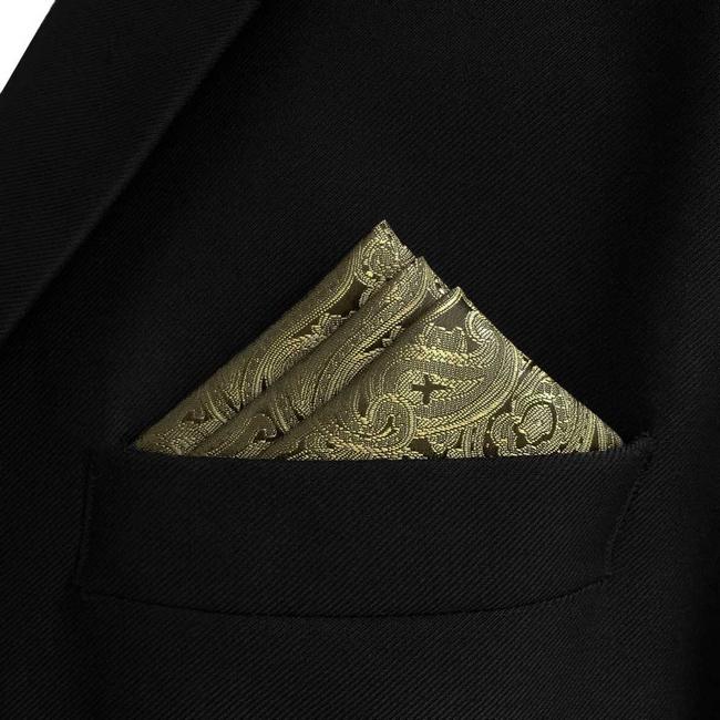 Shlax & Wing EH16 Brown Paisley Mens Pocket Square Silk Fashion Hanky Groom Dress Wedding