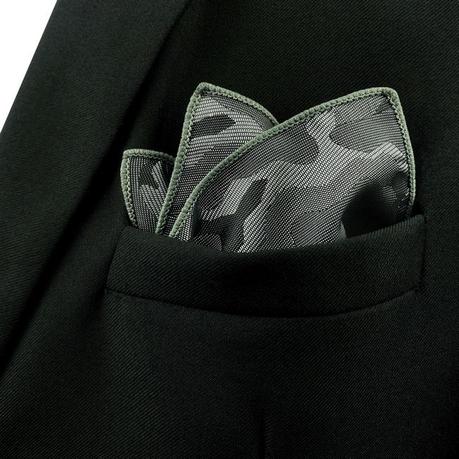 Shlax & Wing EH30 Dark Grey Abstract Silk Mens Pocket Square Brand New Fashion Handkerchief Classic Accessory Hanky