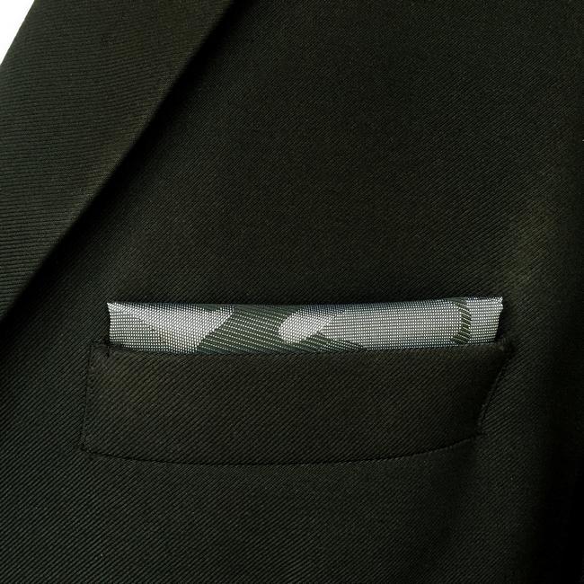 Shlax & Wing EH30 Dark Grey Abstract Silk Mens Pocket Square Brand New Fashion Handkerchief Classic Accessory Hanky