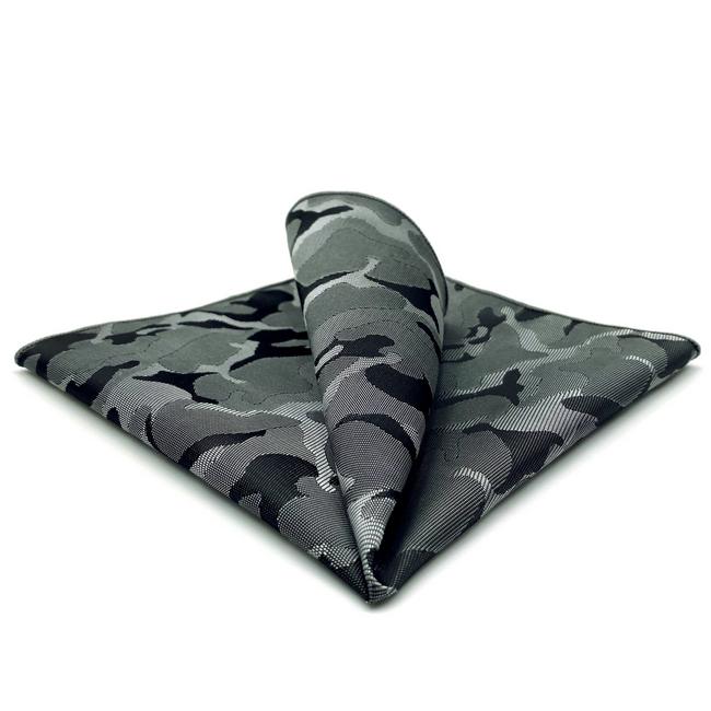 shlax & wing EH30 Dark Grey Abstract Silk Mens Pocket Square Brand New Fashion Handkerchief Classic Accessory Hanky
