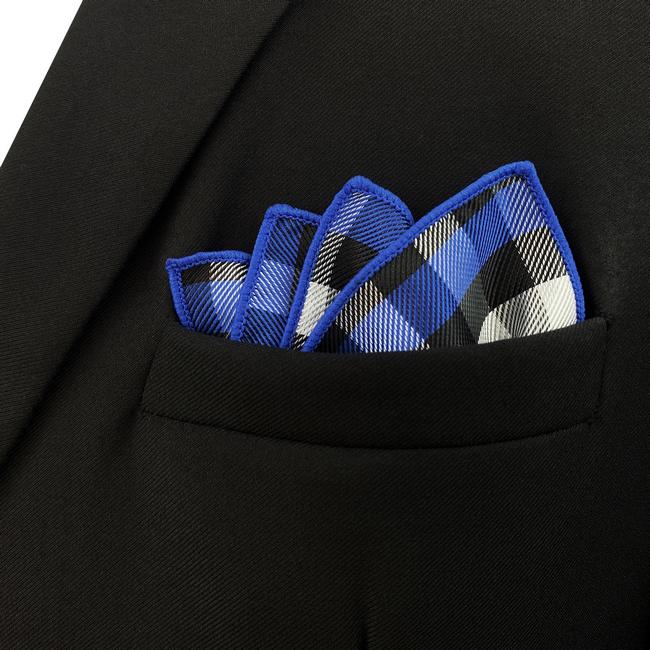 Shlax & Wing EH32 Multicolor Checkes Silk Mens Pocket Square Wedding Fashion Handkerchief Novelty Dress Hanky