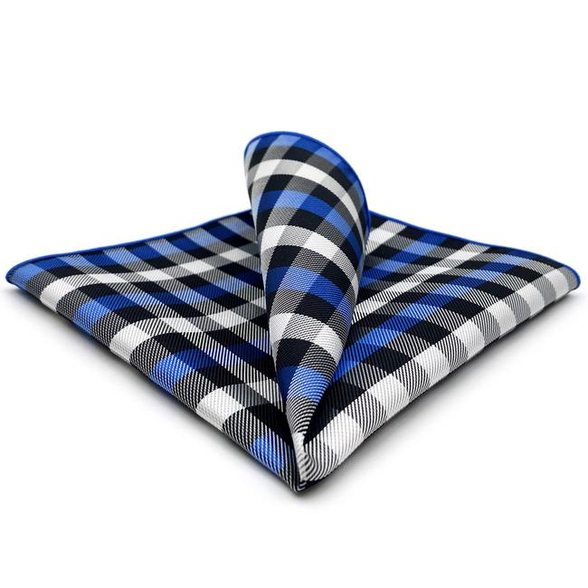 shlax & wing EH32 Multicolor Checkes Silk Mens Pocket Square Wedding Fashion Handkerchief Novelty Dress Hanky