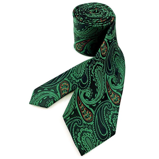 Shlax & Wing F30 Green Red Paisley Men Neckties Fashion Wedding Extra Long Size