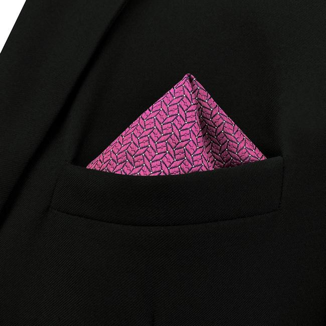 Shlax & Wing FH11 Pink Geometric Mens Pocket Square Wedding Fashion Handkerchief Gift Silk