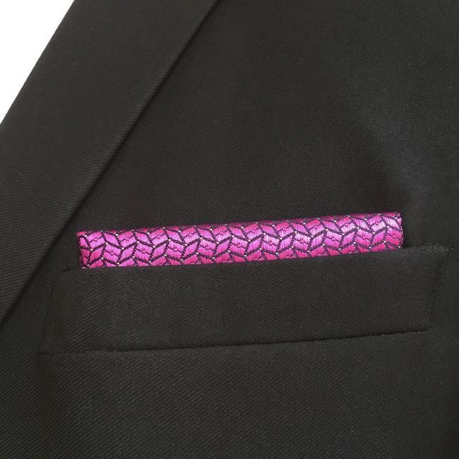 Shlax & Wing FH11 Pink Geometric Mens Pocket Square Wedding Fashion Handkerchief Gift Silk