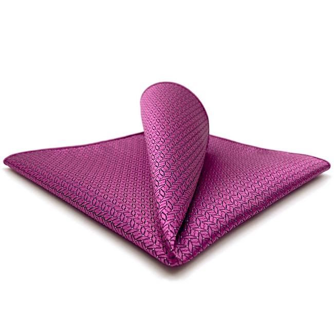 shlax & wing FH11 Pink Geometric Mens Pocket Square Wedding Fashion Handkerchief Gift Silk