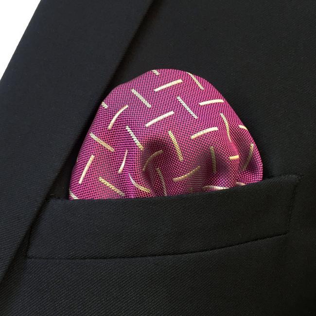 Shlax & Wing FH17 Pink Abstract Mens Pocket Square Classic Fashion Handkerchief Acceossories Wedding