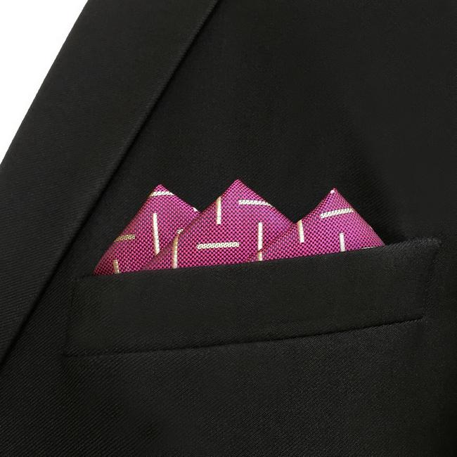Shlax & Wing FH17 Pink Abstract Mens Pocket Square Classic Fashion Handkerchief Acceossories Wedding