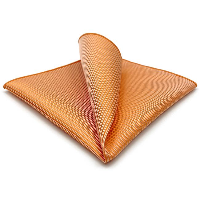 shlax & wing FH19 Orange Striped Silk Mens Pocket Square Wedding Brand New Handkerchief Classic Fashion Hanky