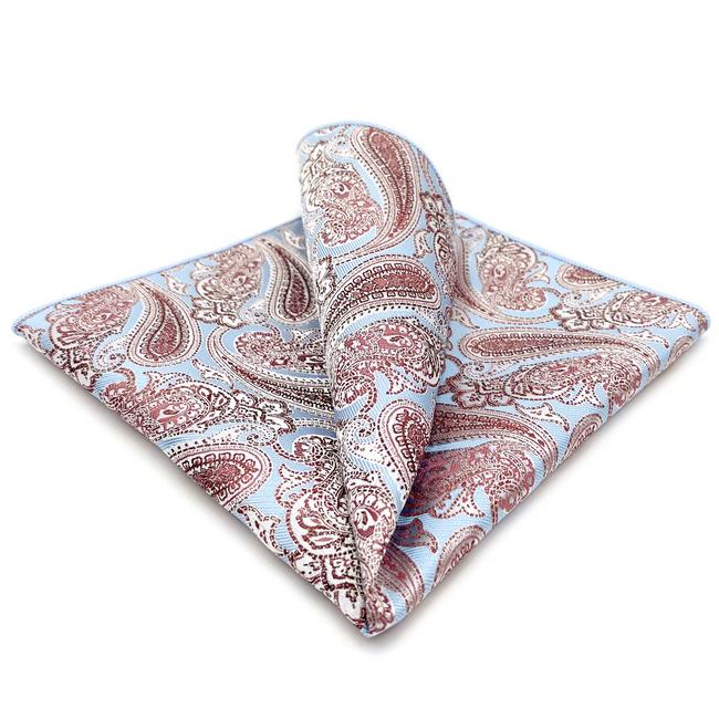 shlax & wing FH7 Azure pink Silk Mens Pocket Square Wedding Fashion Handkerchief Novelty Dress Hanky