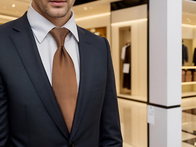 Shlax & Wing H21 Brown Dots Neckties For Men Silk Classic Business Extra Long Size 63″ Ties Set Gift Pocket Square