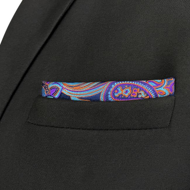 Shlax & Wing HH13 Multicolor Paisley Mens Pocket Square Silk Fashion Wedding Handkerchief Classic Brand New Hanky