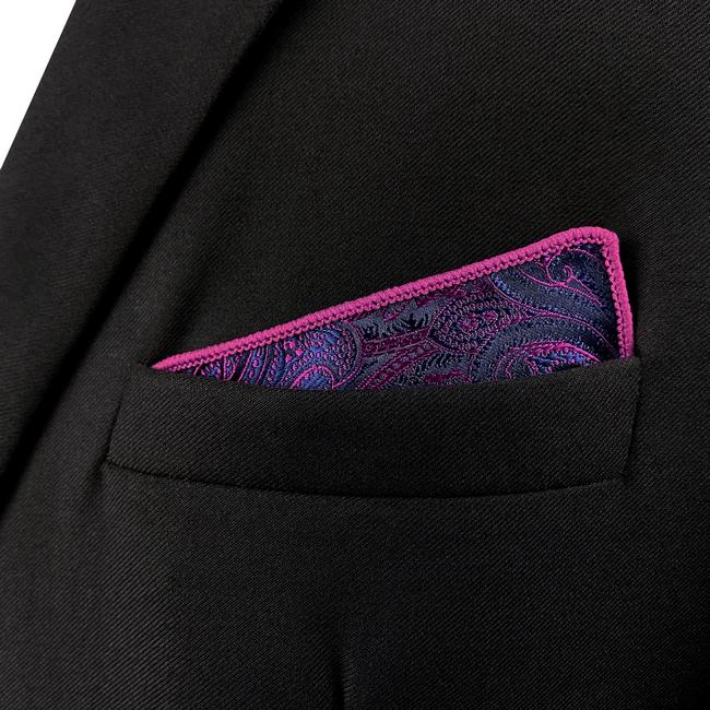 Shlax & Wing HH15 Purple Geometric Mens Pocket Square Silk Fashion Wedding Handkerchief Classic Dress Hanky Groom
