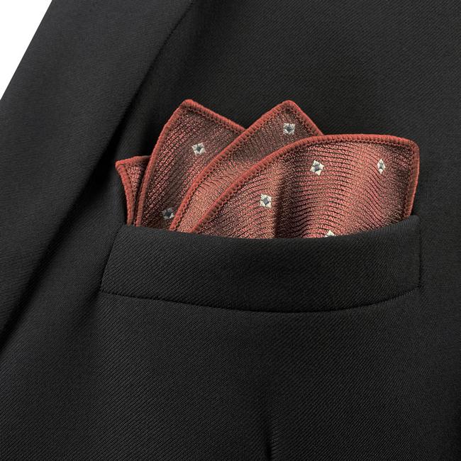 Shlax & Wing HH16 Brown Floral Mens Pocket Square Silk Fashion Hanky Groom Handkerchief Classic Dress Wedding