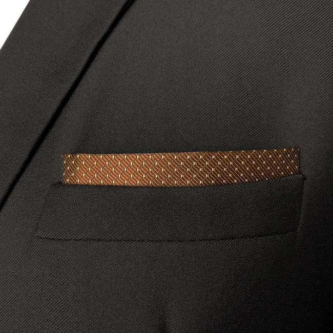 Shlax & Wing HH21 Brown Polka Dots Silk Mens Pocket Square Classic Fashion Handkerchief Brand New Accessory Hanky