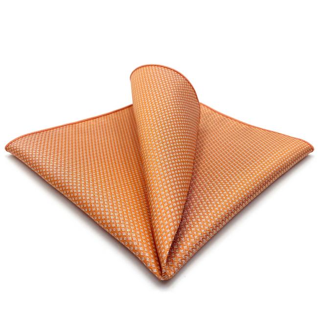 shlax & wing HH6 Orange Polka Dots Silk Mens Pocket Square Groom Accessory Fashion