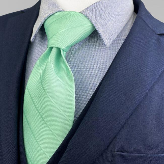 Shlax & Wing J33 Mint Green Solid Striped Mens Neckties Fashion Business Party Classic Ties Groom Wedding