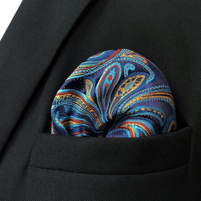 Shlax & Wing JH13 Multicolor Paisley Mens Pocket Square Party Fashion Hanky Wedding Gift