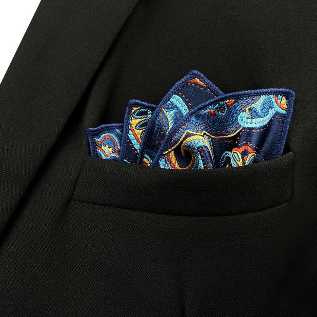 Shlax & Wing JH13 Multicolor Paisley Mens Pocket Square Party Fashion Hanky Wedding Gift
