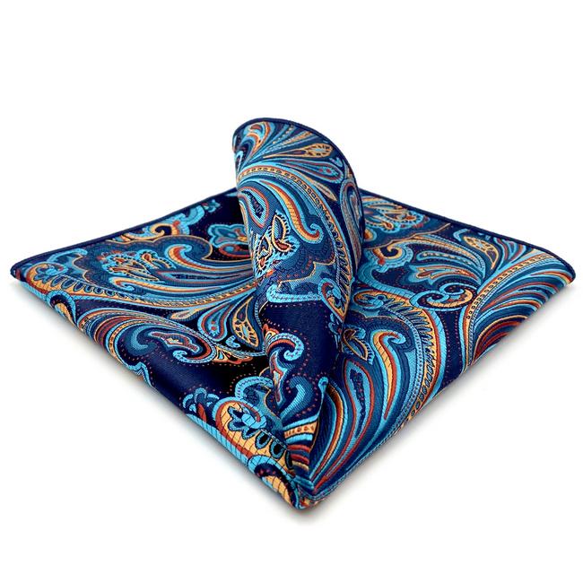 shlax & wing JH13 Multicolor Paisley Mens Pocket Square Party Fashion Hanky Wedding Gift
