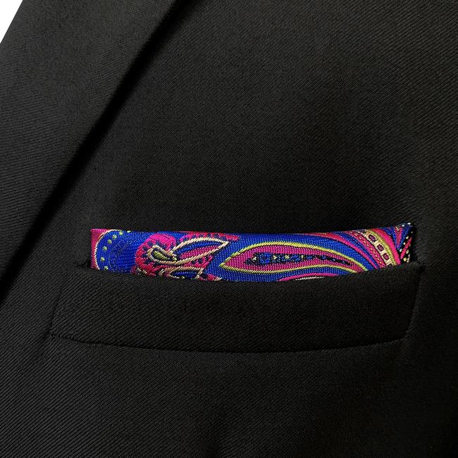 Shlax & Wing JH2 Multicolor Geometric Mens Pocket Square Wedding Fashion Handkerchief Party Classic Hanky Accessories