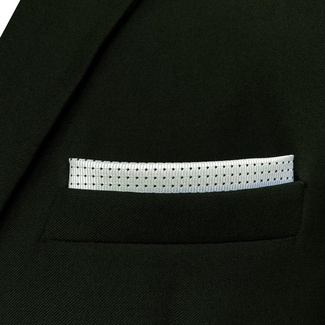 Shlax & Wing JH21 White Polka Dots Mens Pocket Square Classic Fashion Party Business