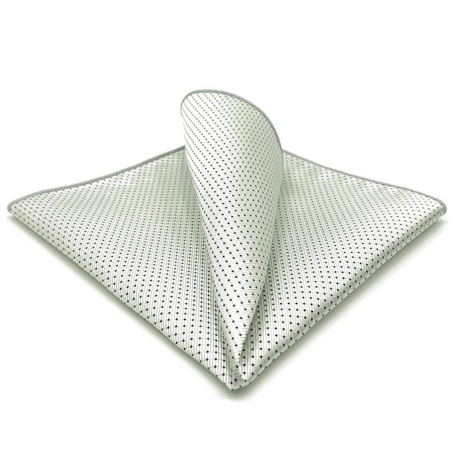 shlax & wing JH21 White Polka Dots Mens Pocket Square Classic Fashion Party Business